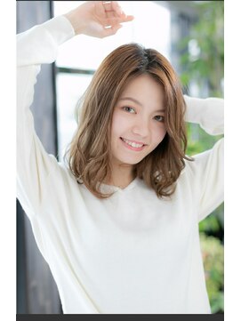 ヘアーショップ エヌアンドエー 越谷店(hair shop N&A) 鎖骨ミディアム×かきあげバング×ミディアムロング☆