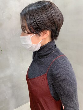 テトヘアー(teto hair) ハンサムショート、前下がりショート、ハイライト、グレージュ