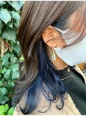 大人かわいい インナーカラーボブ くびれボブ 原宿/表参道