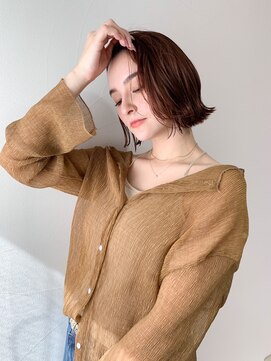 クラン(Chlan) 艶髪モードブラウン×かき上げくびれショート