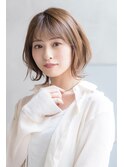 【kate 大宮】ひし形ショートボブxシフォンベージュ