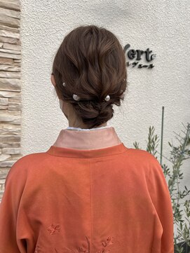 ルヴェール(Le Vert) ボブの和装ヘアアレンジ