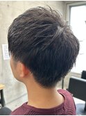 メンズ/アップバング/ツーブロックマッシュ/束感ショート