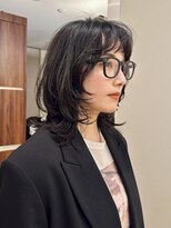 ウルフ/ミディアムレイヤー/顔まわりレイヤー/20代30代40代銀座