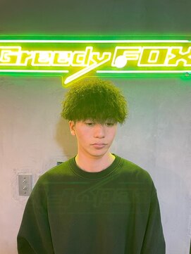 グリーディーフォックス 代々木(Greedy FOX) 波巻き/ハイライト/マッシュパーマ/ウルフ[シェービング]