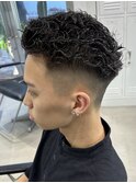 リバースパーマツイストパーママッシュメンズヘア波巻きパーマ