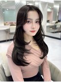 《haru4》20代/ロングレイヤーカット/グレージュ/くびレイヤー