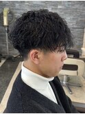 栃木ツイストスパイラルパーマツイストパーマメンズ刈り上げ高め