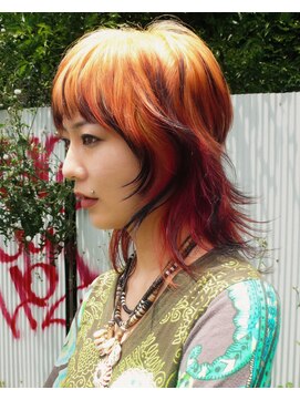 チクロ(ticro) 【チクロ】暖色系 デザインカラー ウルフ女子