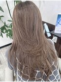レイヤーカットアディクシーカラー韓国風グレージュオリーブ堺東