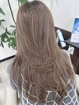 ベルヘアーデザイン 堺東(Belle hair Design)&nbsp;レイヤーカットアディクシーカラー韓国風グレージュオリーブ堺東