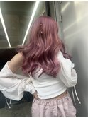 ピンクカラー　ホワイトピンク　ブリーチ