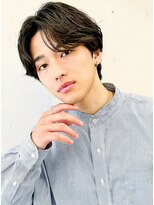 ウェイク ヘアー メイク(wake hair make)&nbsp;韓国風ニュアンスサーフセンターパートゆるめパーマ