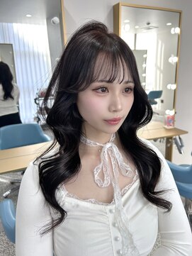 ボタン 熊本(VOTAN) 透ける暗髪/レイヤーカット/顔まわり/韓国ヘア/熊本美容室