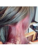 インナーカラー×ピンク