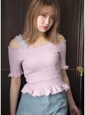 小顔になるポイントのくびれ外ハネボブ