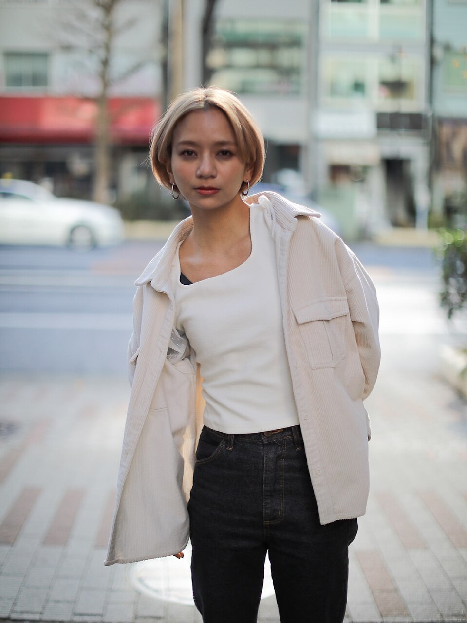 ハイトーン×ショートボブ