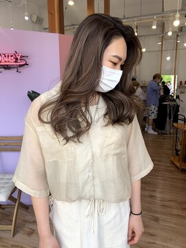 ハニー(HONEY) ハイライト/ケアブリーチ/ロング/セミロング/ベージュハイライト