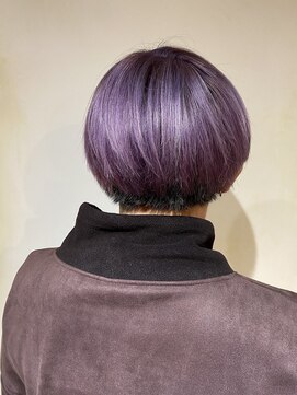 髪質改善と縮毛矯正の専門店 サンティエ(scintiller) ハイトーンパープルカラー