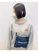 【松戸　石山】センターパートボブ　切りっぱなしボブ