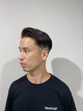 レンゲン(LENGEN) 束感刈り上げビジネス七三ツーブロックアップバング１１２９