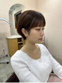 マッシュショート×オレンジブラウン