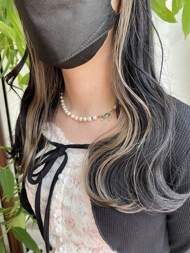 アン(Hair make un) 【インナーカラー♪♪】ミルクティーベージュ♪♪