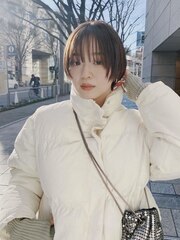 切りっぱなしボブ/エアリーロング/美髪/ピンクブラウン/千葉