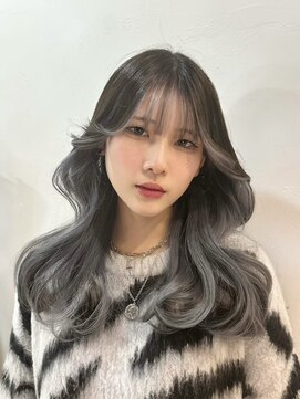 ロア 福岡天神本店(LORE) ダブルカラーミルクティーピンクベージュカラーハイトーンカラー