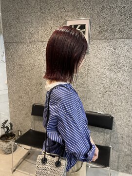 ケイシー(casey) ぷつっとボブ ボルドー