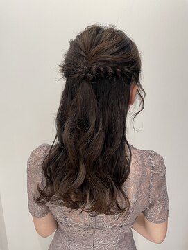 ネイロ 日本橋(NeiRo) ハーフアップ小顔ショートボブハイライトカラー大人ショート