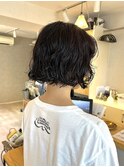 ボブ ボブパーマ 簡単スタイリング くせ毛を活かす
