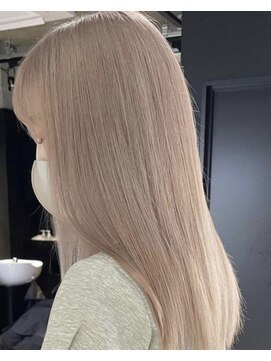 ペレ 栄店(PELE) デザインカラー/レイヤーカット/ウェットヘア/オリーブベージュ