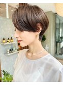 大人ハンサムショートクールショート前髪なしショート30代40代