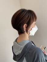 リノア 鵠沼海岸(LINOA)&nbsp;デザインカラー/レイヤーカット/ウェットヘア/オリーブベージュ