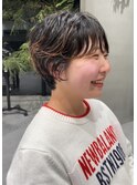 小顔ネビージュ/ボブルフ/黒髪/ワンレン/表参道