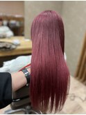 【ブリーチカラー × ワインレッド】