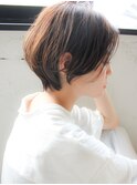 薄めバング結べるボブチェリーブラウンワンカール#225f0529