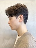 センターパートメンズパーマニュアンスパーマフェザーパーマ調布
