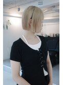 ブロンドアゴラインミニボブ