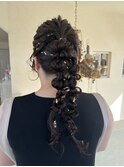 ツイン編み下ろしアレンジ