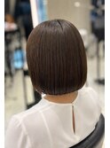 パーマ落としストレート艶髪ボブ美髪改善カット