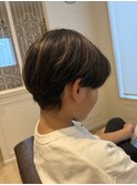 襟足残したセンターパート