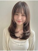 夏カラーブリーチなしミルクベージュ顔周りハイレイヤーp北浦和