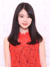 ヘナファクトリー 与野店 透明感ある大人の黒髪ストレートロング
