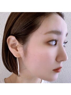 ヘアーエポック(hair epoque) 小顔大人ボブ ニュアンス ミニボブ 透明感ベージュカラー