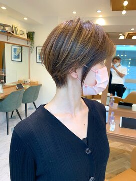 ロンド パルティール 大宮(Lond partir) 【石田勇士郎】インナーカラー髪質改善厚めバングスリークボブ