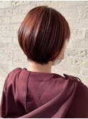 シルエットがこだわりの丸みボブ/ニュアンスカラー