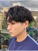 波巻きスパイラルツイストスパイラルパーママッシュメンズヘア