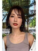 ハバナ 渋谷(HAVANA) 似合わせ大人可愛いグレージュカラー斜めバングショートロング